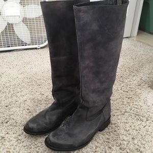 Black Steve Madden riding boots